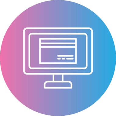 vektör lcd simgesi illüstrasyonu