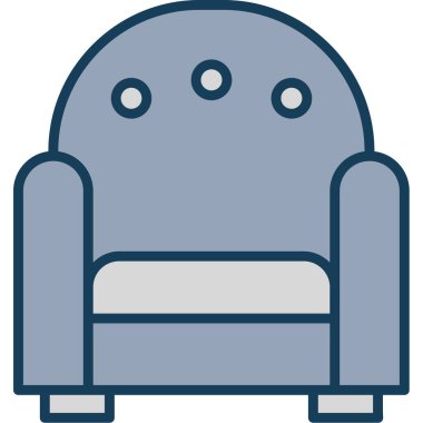 Kanepe. Web simgesi basit illüstrasyon