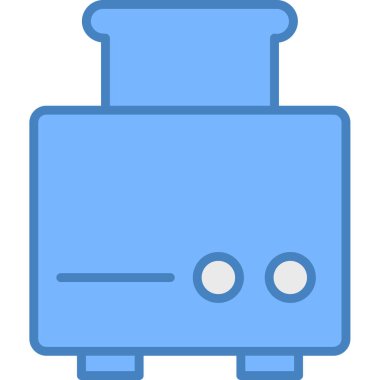 Bir karikatür mavi ve beyaz gazın vektör çizimi