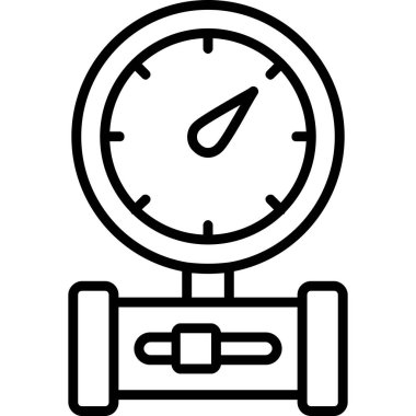 Kronometre simgesi. Web için kronometre vektör simgelerinin özet çizimi