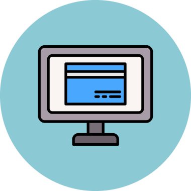 Bilgisayar. Web simgesi basit illüstrasyon