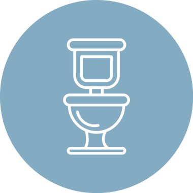 tuvalet kase simgesi. vektör çizim