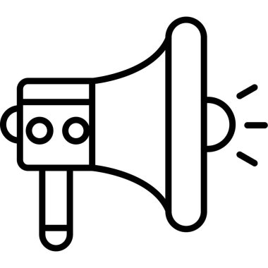 megafon simgesi, vektör illüstrasyonu