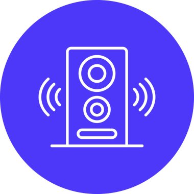 Konuşmacı. Web simgesi basit illüstrasyon