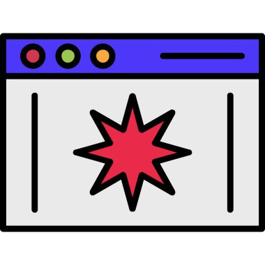 Web tarayıcı simgesi vektör illüstrasyonu