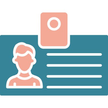 ID kart simgesi vektör illüstrasyonu