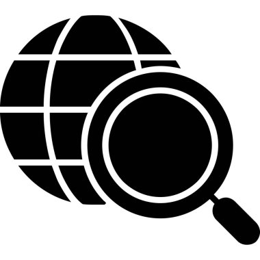 dünya haritası simgesi, vektör illüstrasyonu