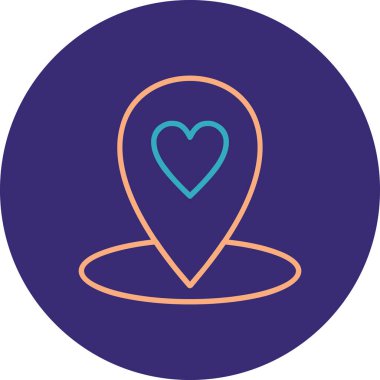 kalp simgesi, vektör illüstrasyonu