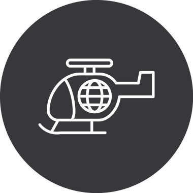 Helikopter hattı simgesi. Beyaz arkaplanda özet vektör çizimi
