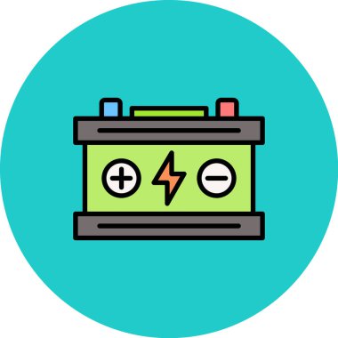 Pil. Web simgesi basit illüstrasyon