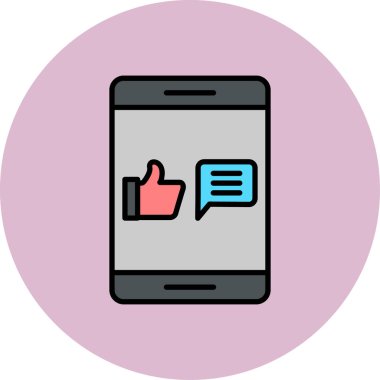 Akıllı telefon simgesi. düz tasarım biçimi.