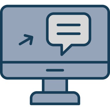 monitör simgesi. Basit resimleme