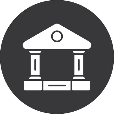 Bina. Web simgesi basit illüstrasyon