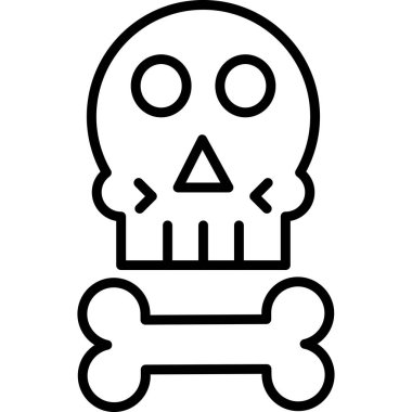 Kurukafa simgesi vektör illüstrasyonu