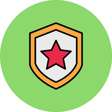 kalkan vektör simgesi modern basit vektör çizimi