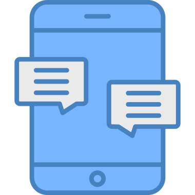 İleti sohbet mesajı simgesi, vektör tasarımı