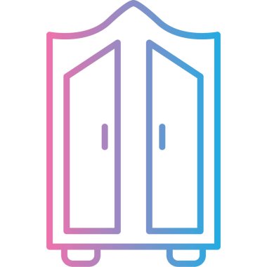 Kapı. Web simgesi basit illüstrasyon