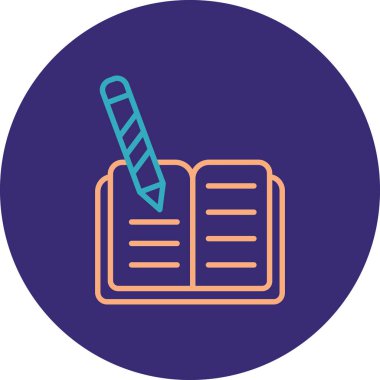 Kitap simgesinin vektör illüstrasyonu