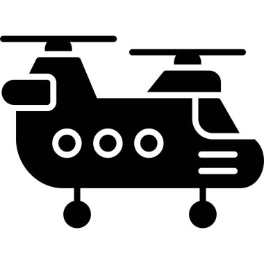 Helikopter simgesi vektör illüstrasyonu