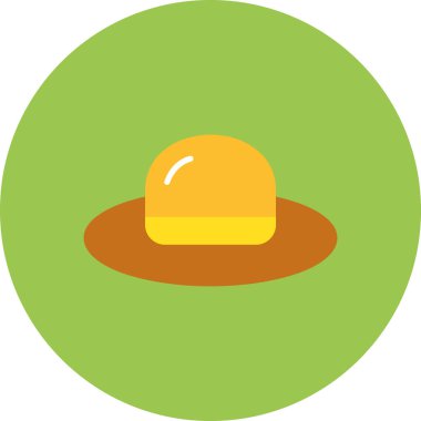 şapka düz vektör simgesi