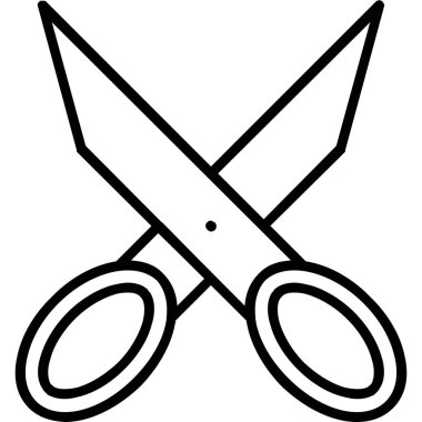 Makas. Web simgesi basit illüstrasyon