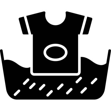 Çamaşır. Web simgesi basit illüstrasyon