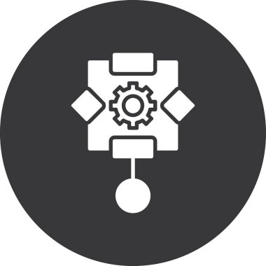 dişli vektör simgesi, modern biçim