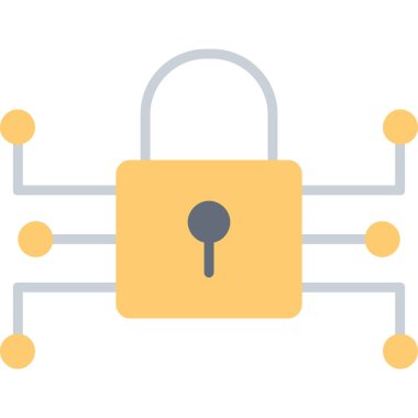 düz vektör simgesini kilitle