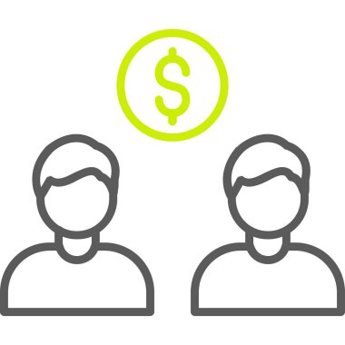 iş ve finans çizgisi simgesi vektörü.