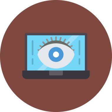 İnternet güvenliği düz simgesi, bilgisayar güvenliği, güvenlik simgesi, bilgisayar teknolojisi çizimi