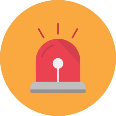 Alarm uyarı çanı simgesi düz biçimli