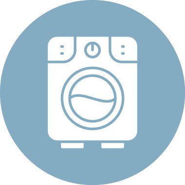 Çamaşır makinesinin vektör illüstrasyon simgesi