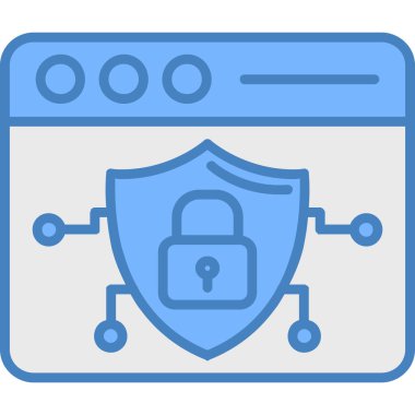 veri koruma güvenli simgesi Doldurulmuş dış hat biçimi