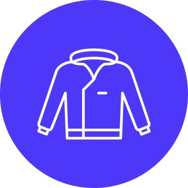 Modern insan ceketi simgesinin vektör çizimi