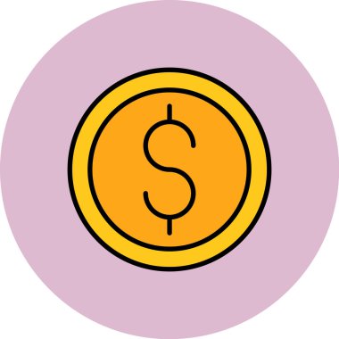 Para için. Web simgesi basit illüstrasyon