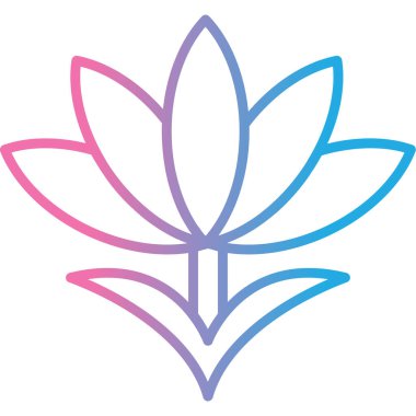 lotus. Web simgesi basit illüstrasyon