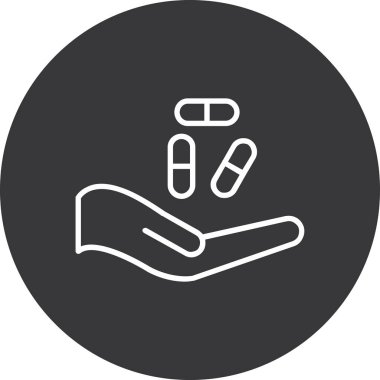 İlaç ikonu. vektör illüstrasyonu