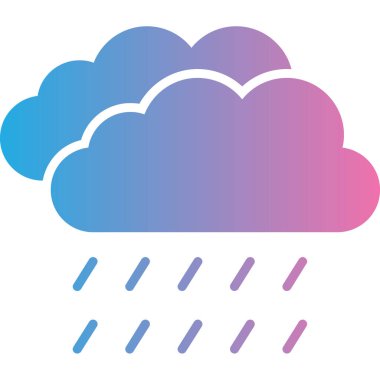 Bulut simgesi soyut arkaplan grubunda izole edildi