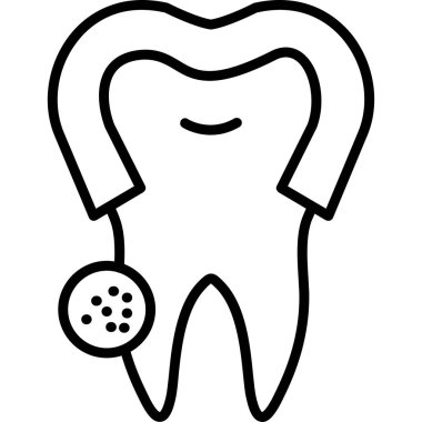 Diş simgesi, basit resimleme