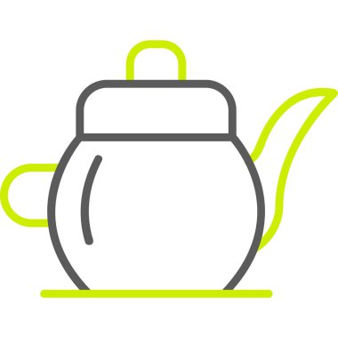 Çaydanlık. Web simgesi basit illüstrasyon