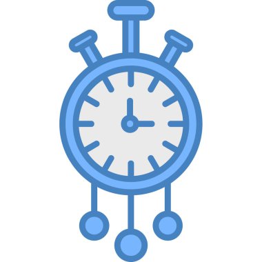 Saat saat simgesi doldurulmuş ana hatlar biçiminde