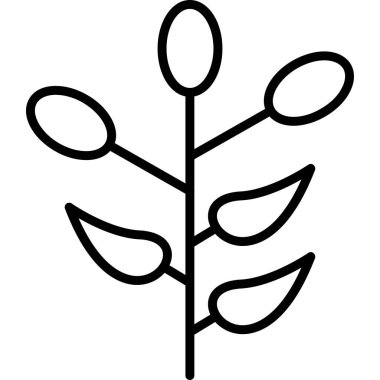 Bitki. Web simgesi basit illüstrasyon