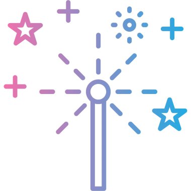 Havai fişek ikonu. Web için havai fişek vektör simgelerinin basit gösterimi