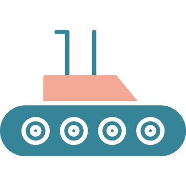 Askeri tank simgesi, düz stil