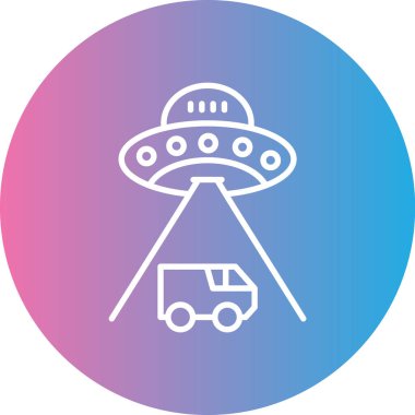 UFO simgesinin vektör illüstrasyonu