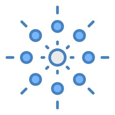 kar Tanesi simgesi vektör çizimi