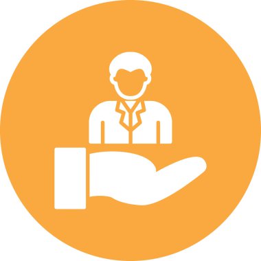 Steteskoplu ve çapraz ikonlu doktor, vektör illüstrasyonu