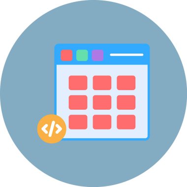 Web tasarım geliştirme vektörü simgesi