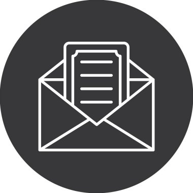 Moda biçimi izole edilmiş arkaplanda e- posta simgesi