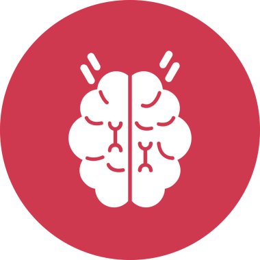 İnsan beyni ikon vektör illüstrasyonu